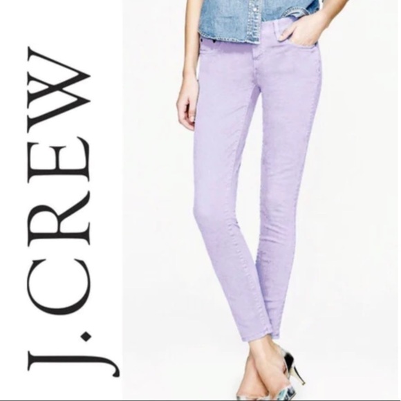 J.CREW CROPPED JEANS MATCHSTICK FRENCH LAVENDER PURPLE NWT SIZE 25 - Picture 1 of 6